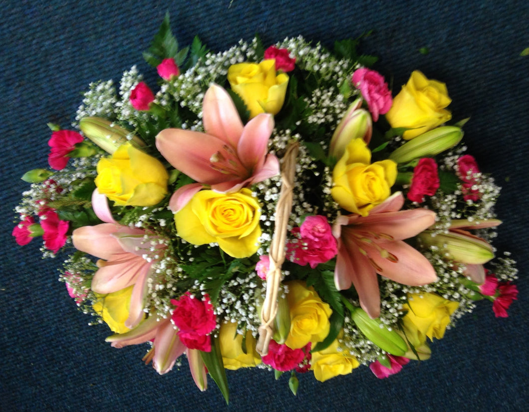 Mixed Basket - Yellow Rose & Lily